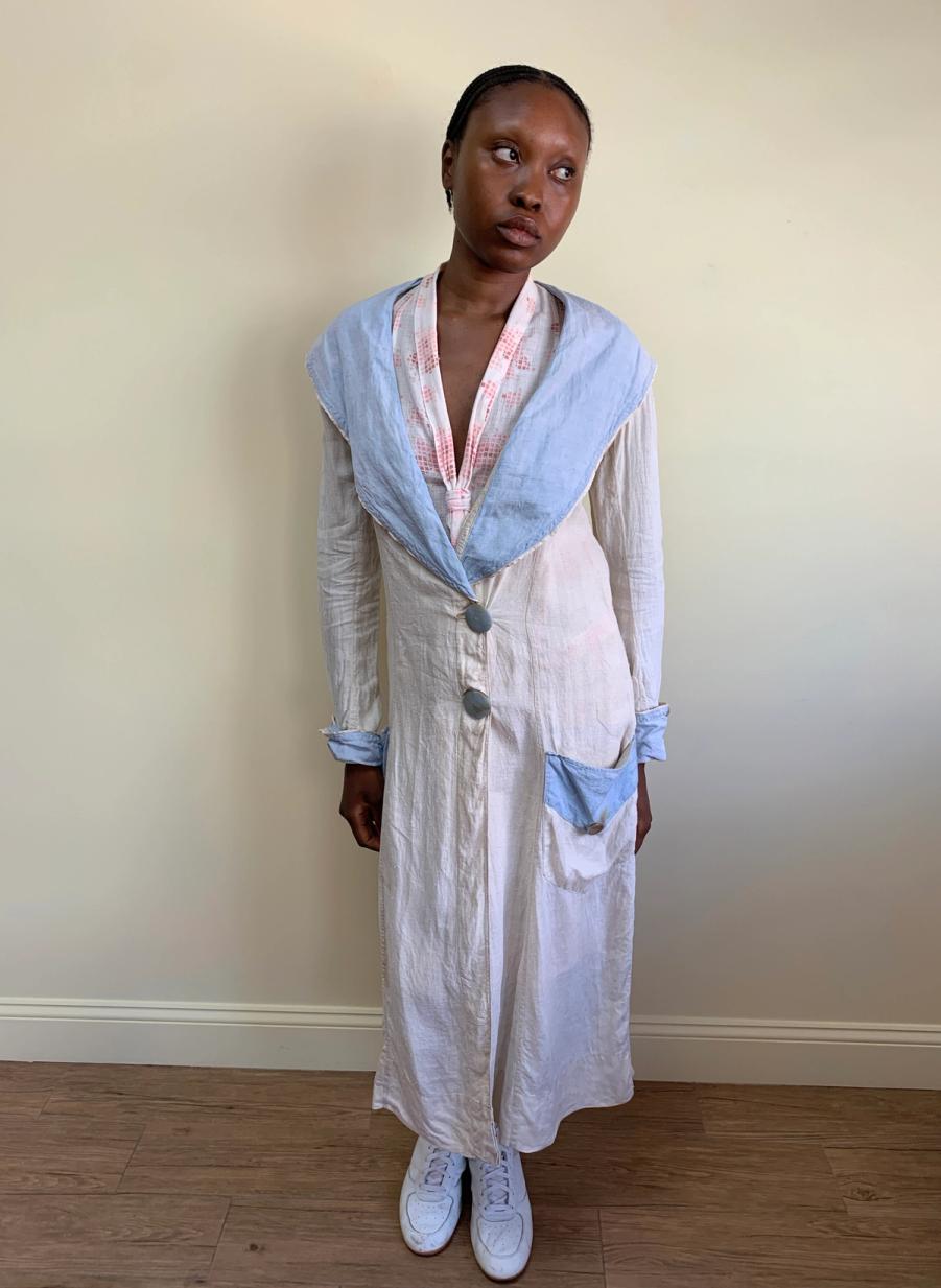 Edwardian Duster with Baby Blue Accents product image