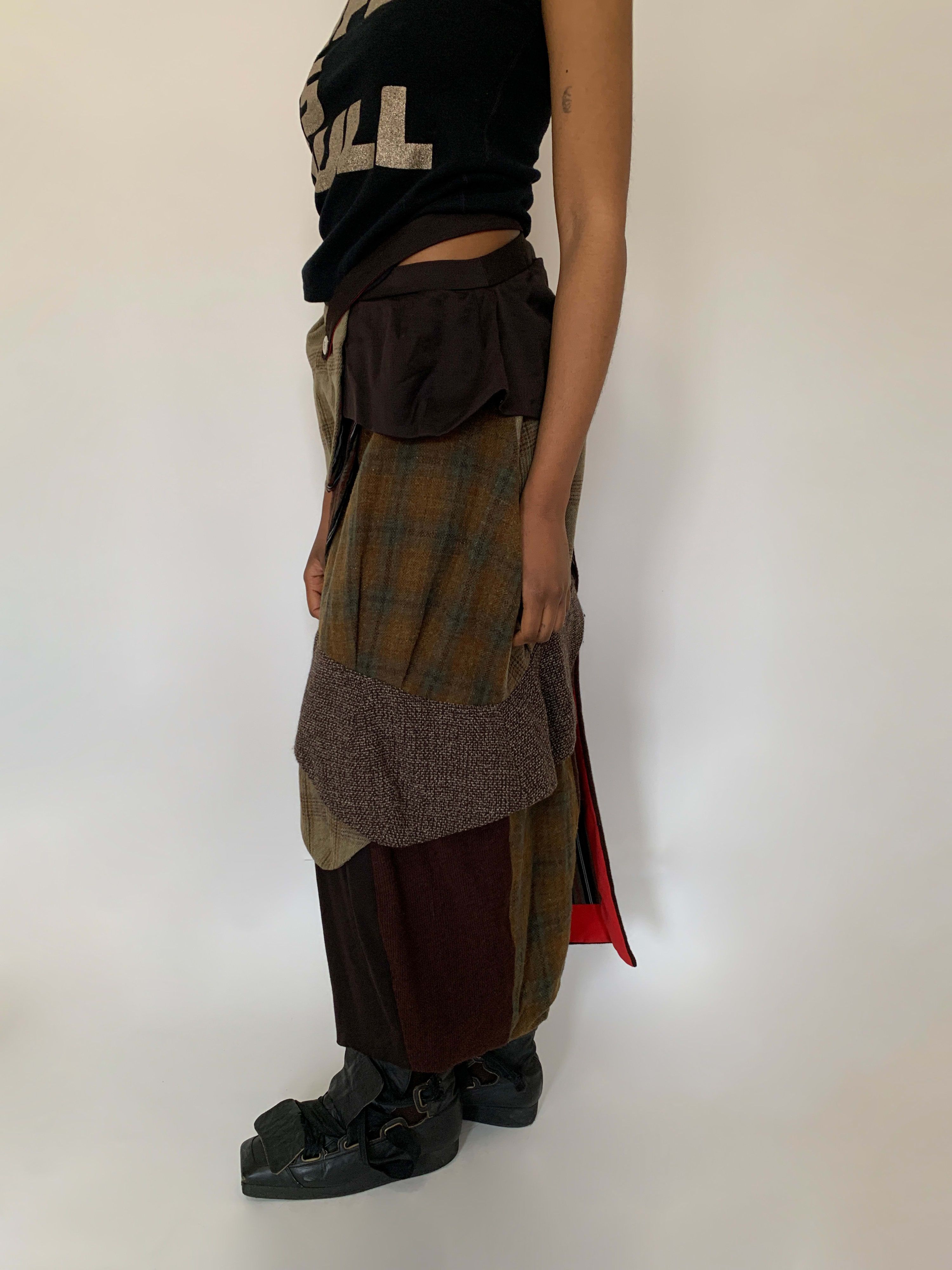 90s 20471120 Patchwork Long Skirt