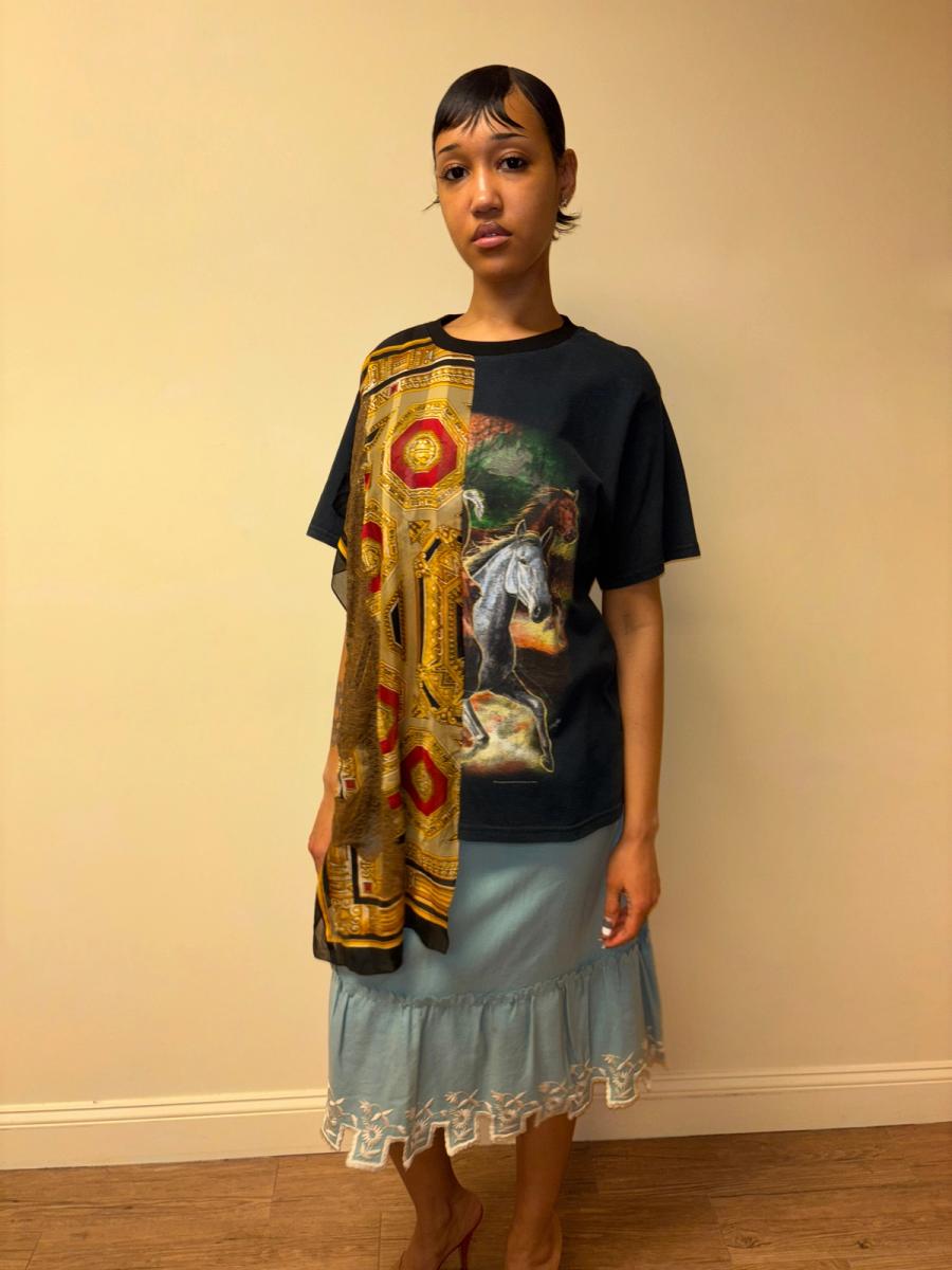 DryCleanOnly Horse Print Patchwork Top product image