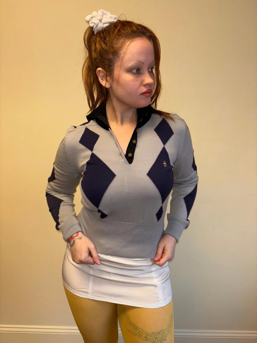 90s Vivienne Westwood Argyle Knit Sweater product image