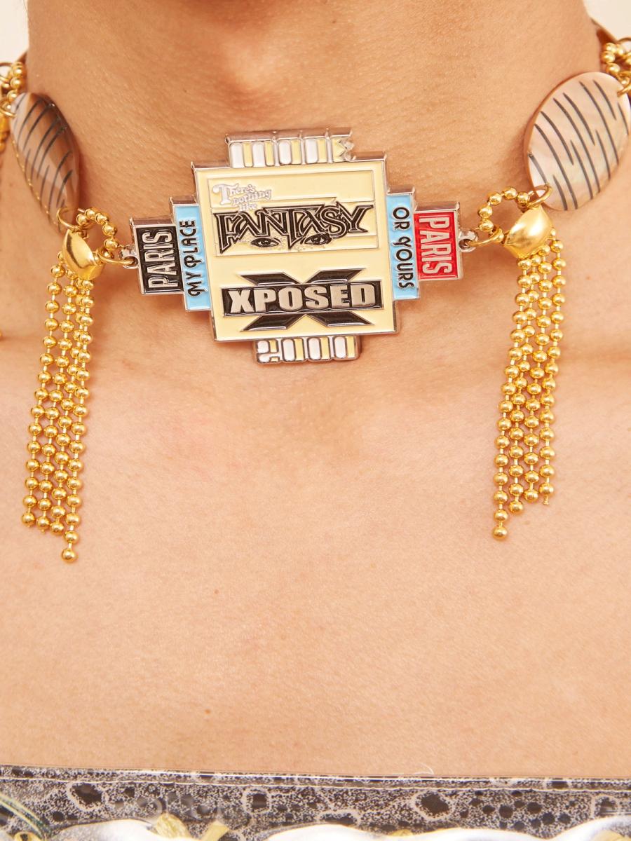 XPOSED Charm Choker with Zebra Plaquettes product image