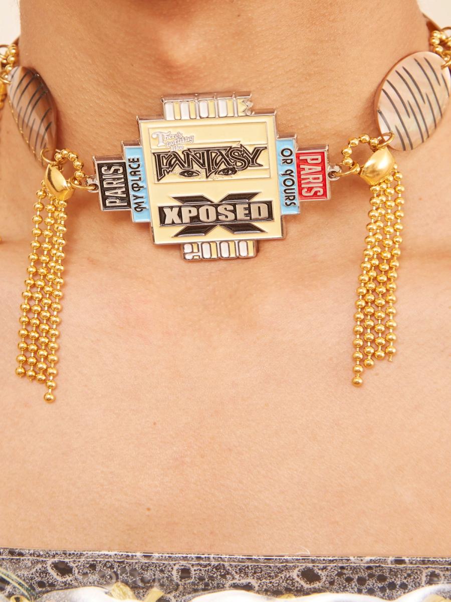 XPOSED Charm Choker with Zebra Plaquettes  product image