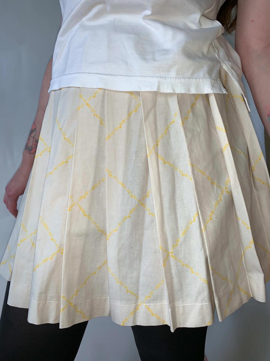 Beauty: Beast Pleated Digital Text Skirt product image