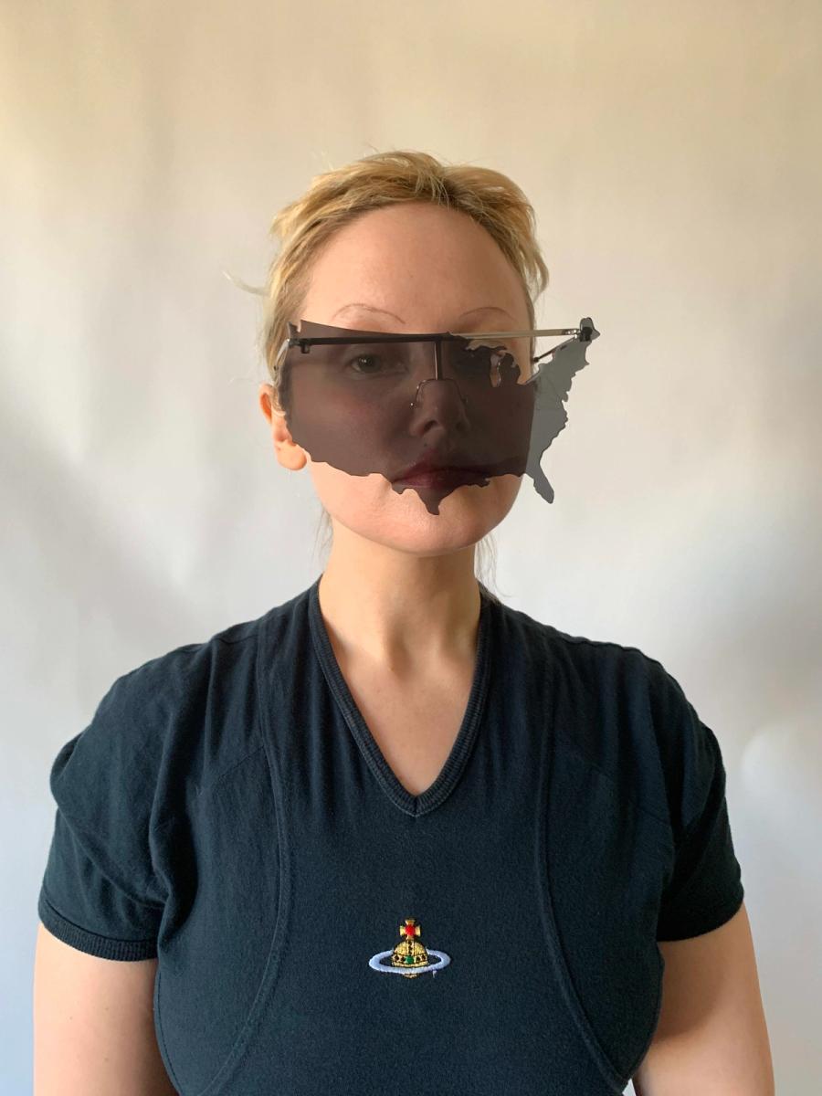 Jeremy Scott X Linda Farrow Map Sunglasses product image