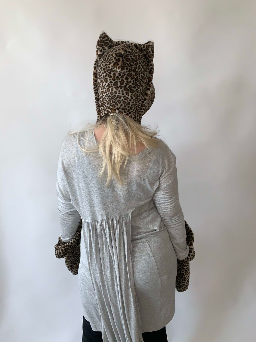 MILK Cheetah Faux Fur Hood w/ Mittens product image