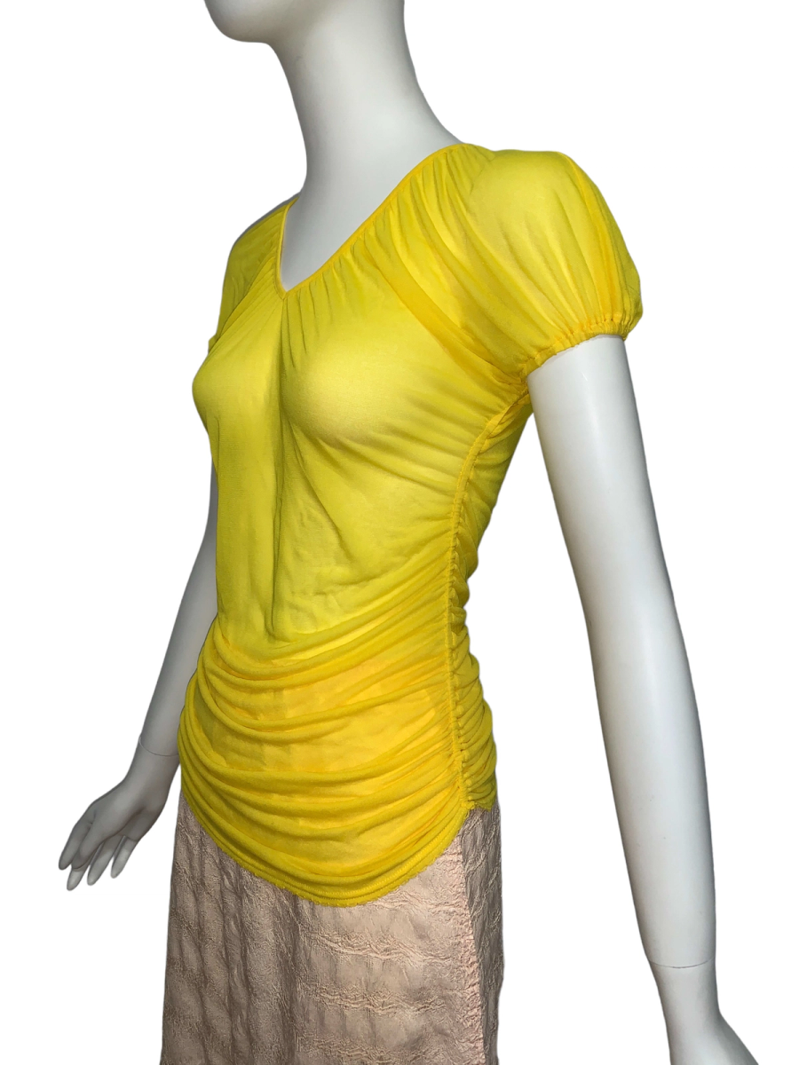 Jean-Paul Gaultier Yellow Sheer Blouse product image