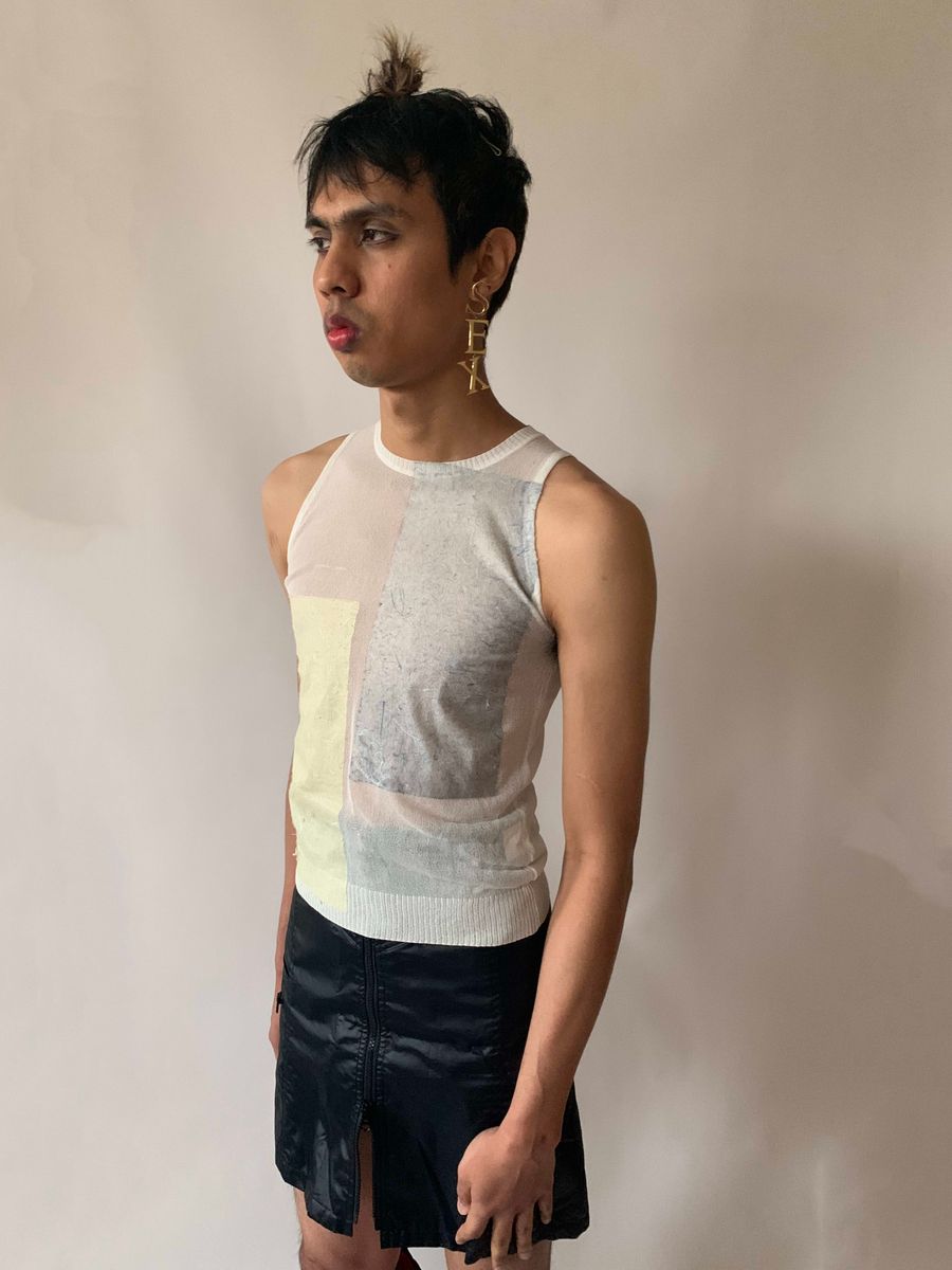 Kyoichi Fujita Paper Transfer Knit Top product image