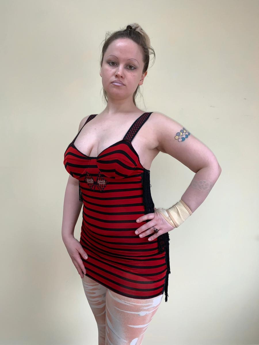 1989 Gaultier Flag Girl Mini-Dress With Fringe  product image