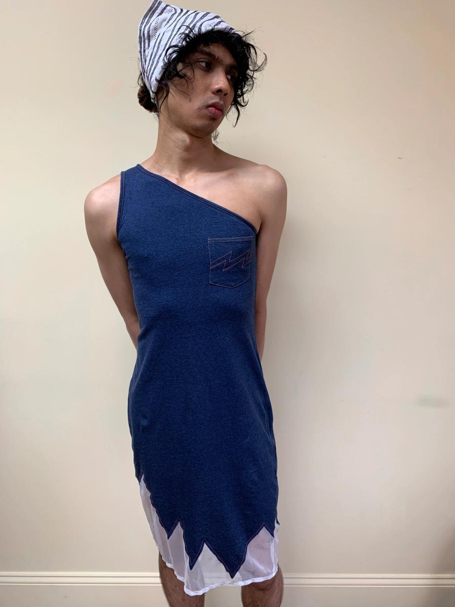 90s W< Jagged Hem Dress product image