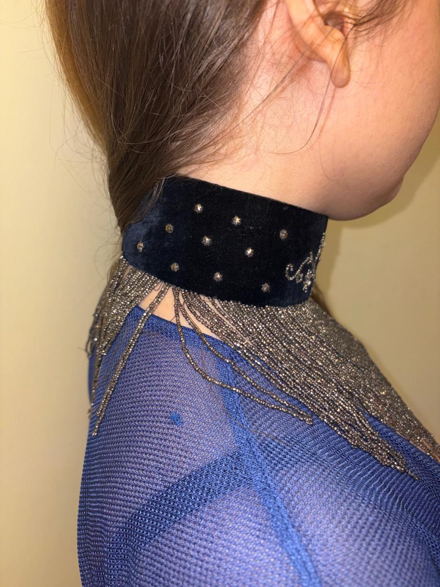 Victorian Cut Steel Beaded Fringe Choker product image