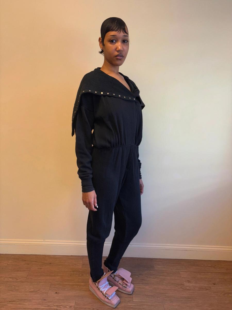 1980s Norma Kamali OMO Snap Sweatshirt Suit product image