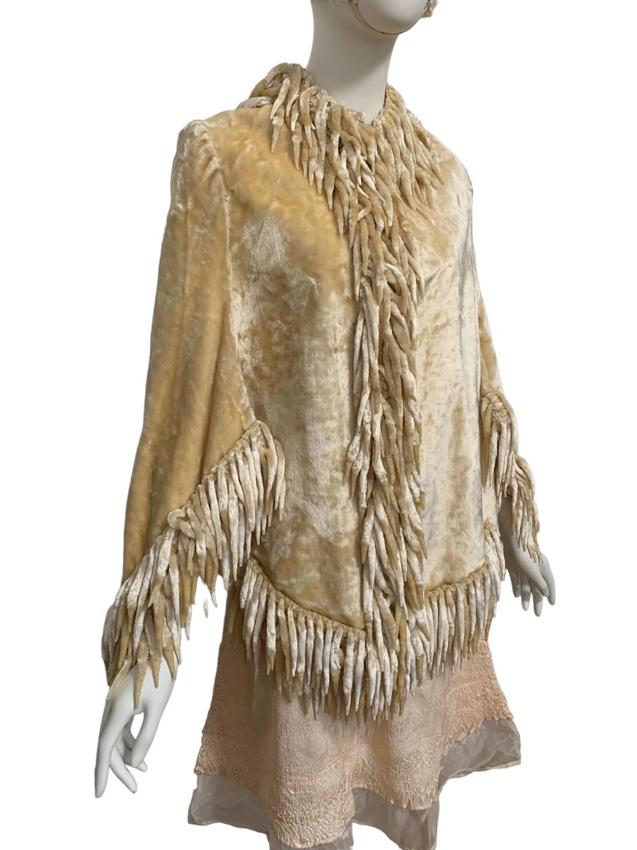 1880s Velveteen Mantle with Icicle Fringe product image