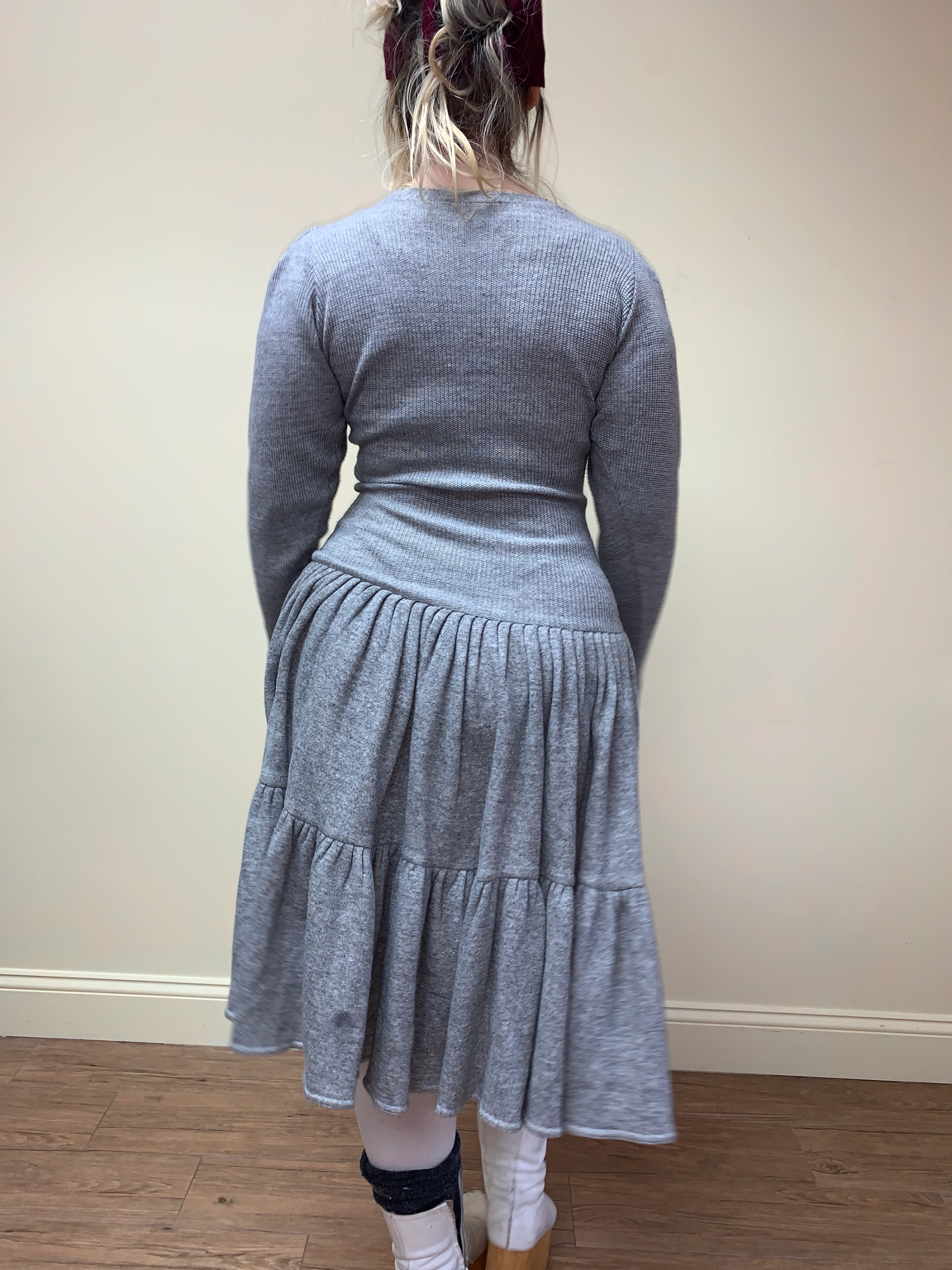 1982 Norma Kamali Sweatshirt Collection Dress