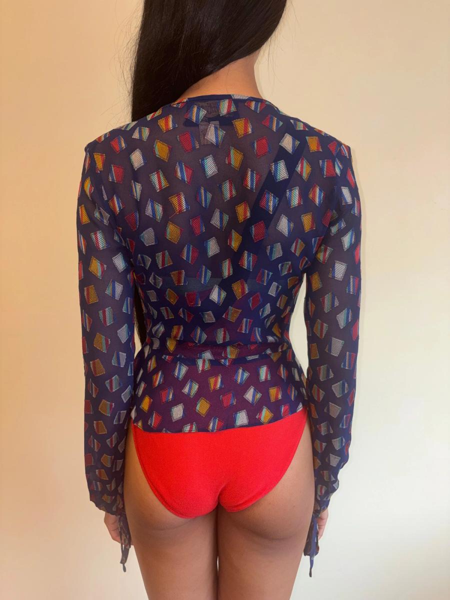 1970s Crowther's of Manchester Traffic Light Slinky Top product image