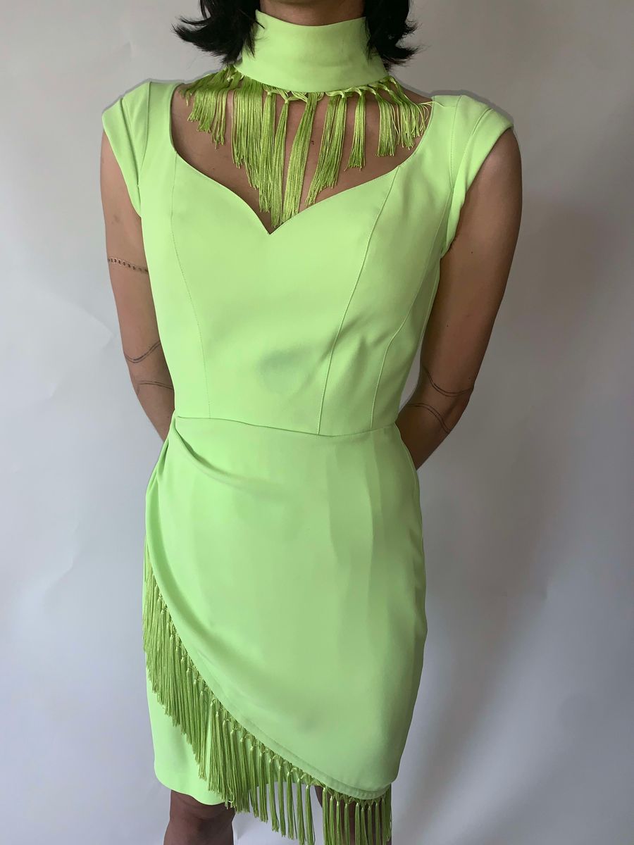 1990s Thierry Mugler Fringe "Tie" Dress product image