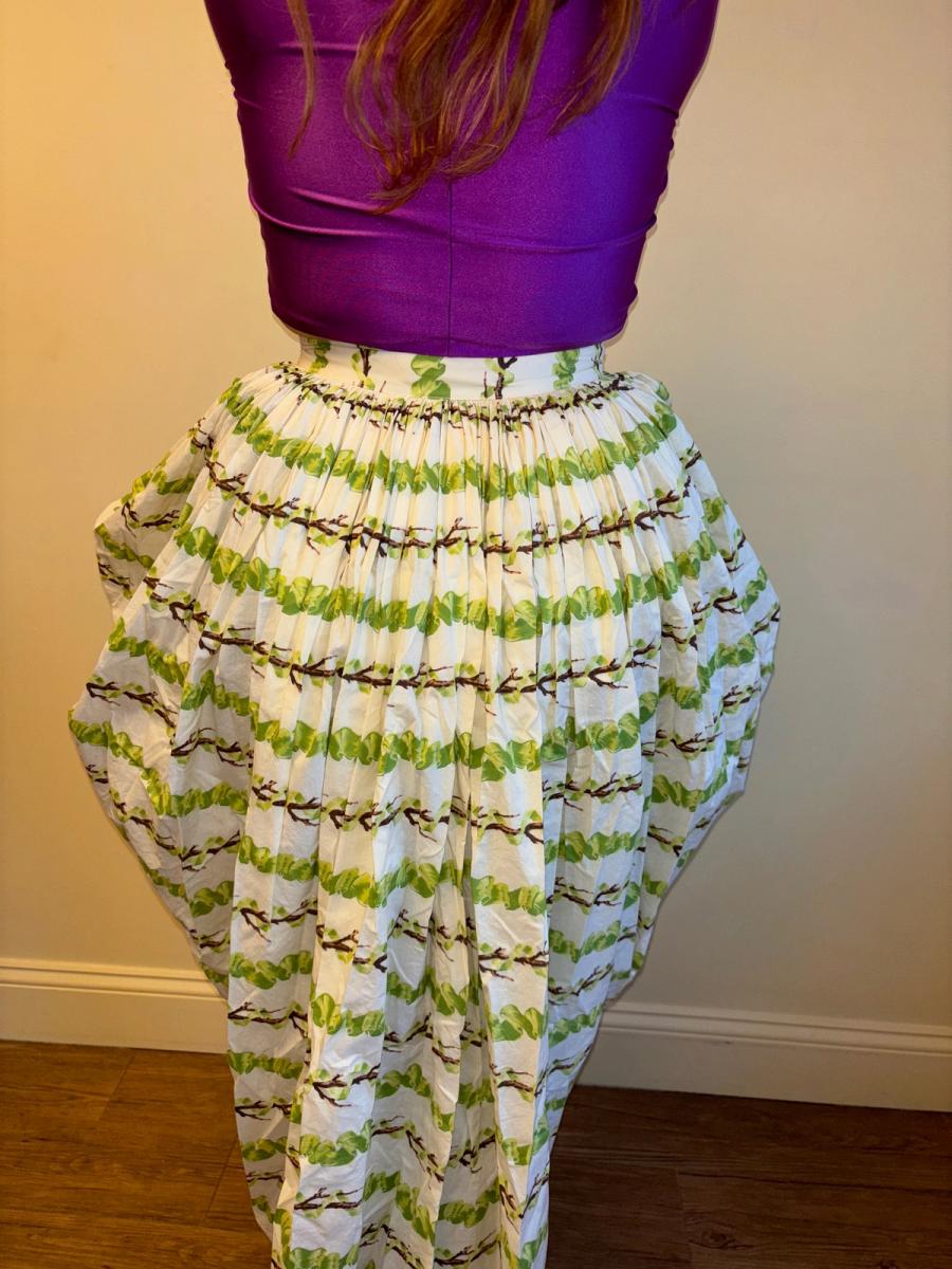 Vintage Chantal Thomass Ribbon and Leaf Print Voluminous Skirt product image