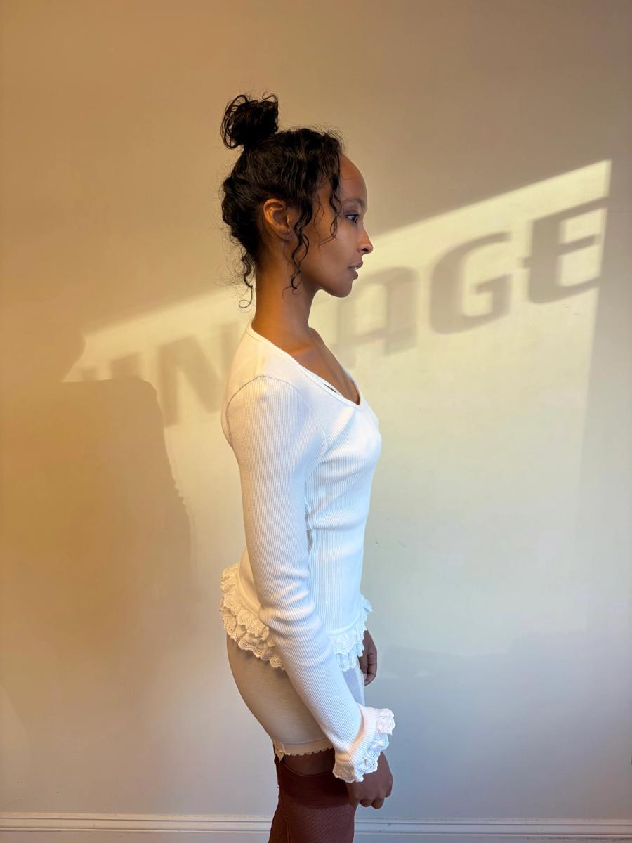 Chantal Thomass Suite Ribbed Longsleeve Eyelet Trim product image