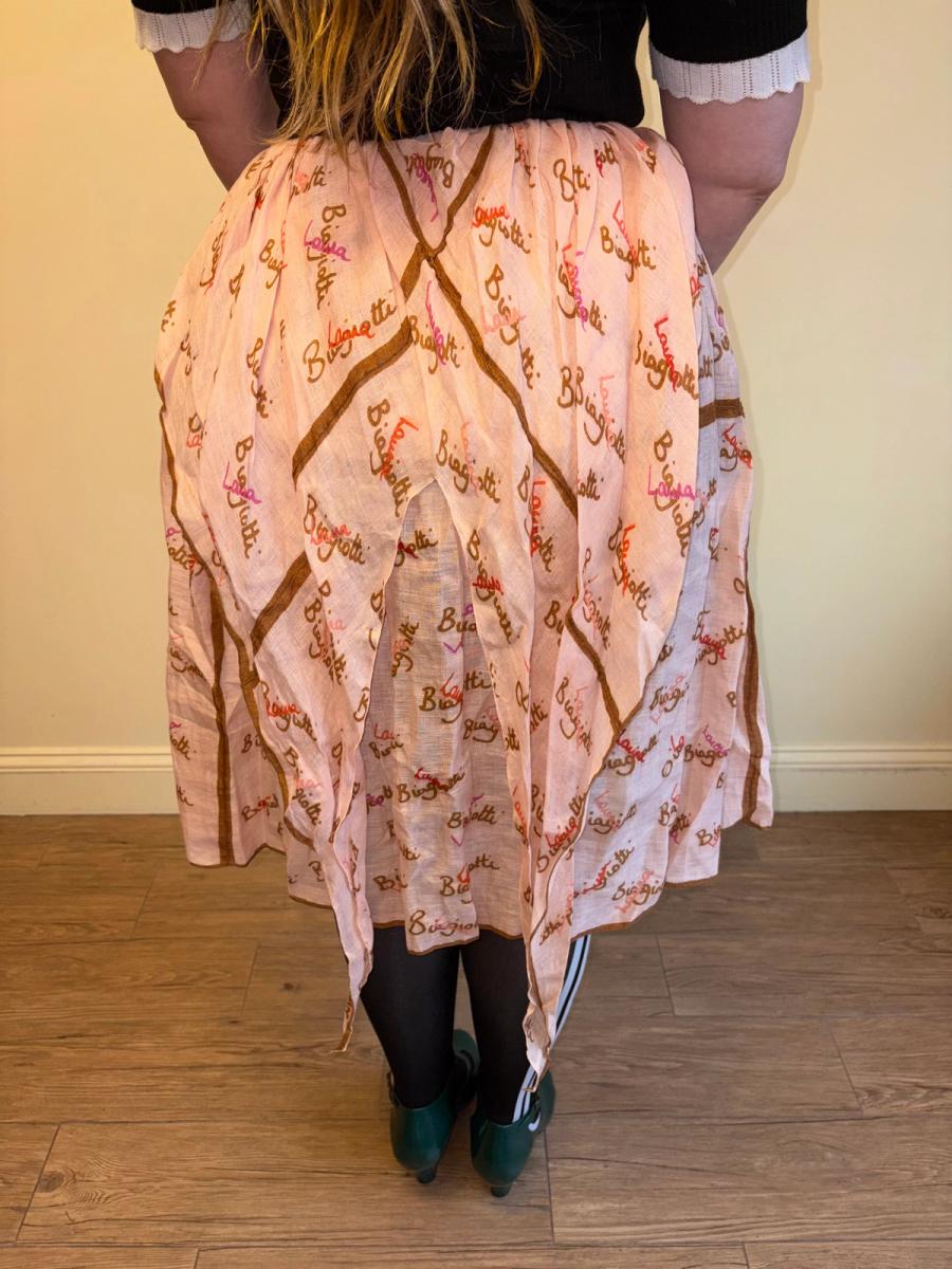 70s Laura Biagiotti Apron Signature Skirt product image
