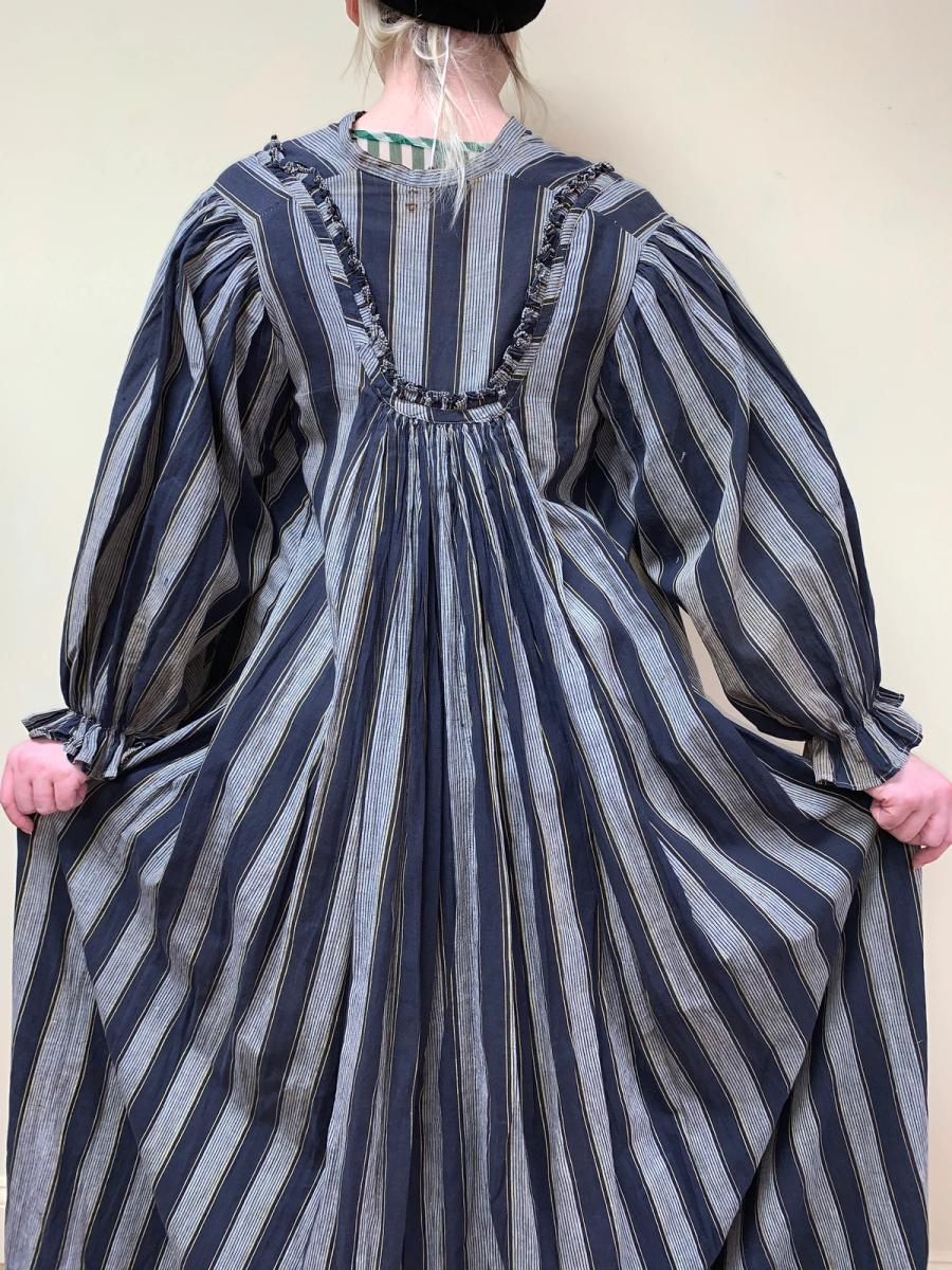 Antique Victorian Striped Wrapper Gown product image