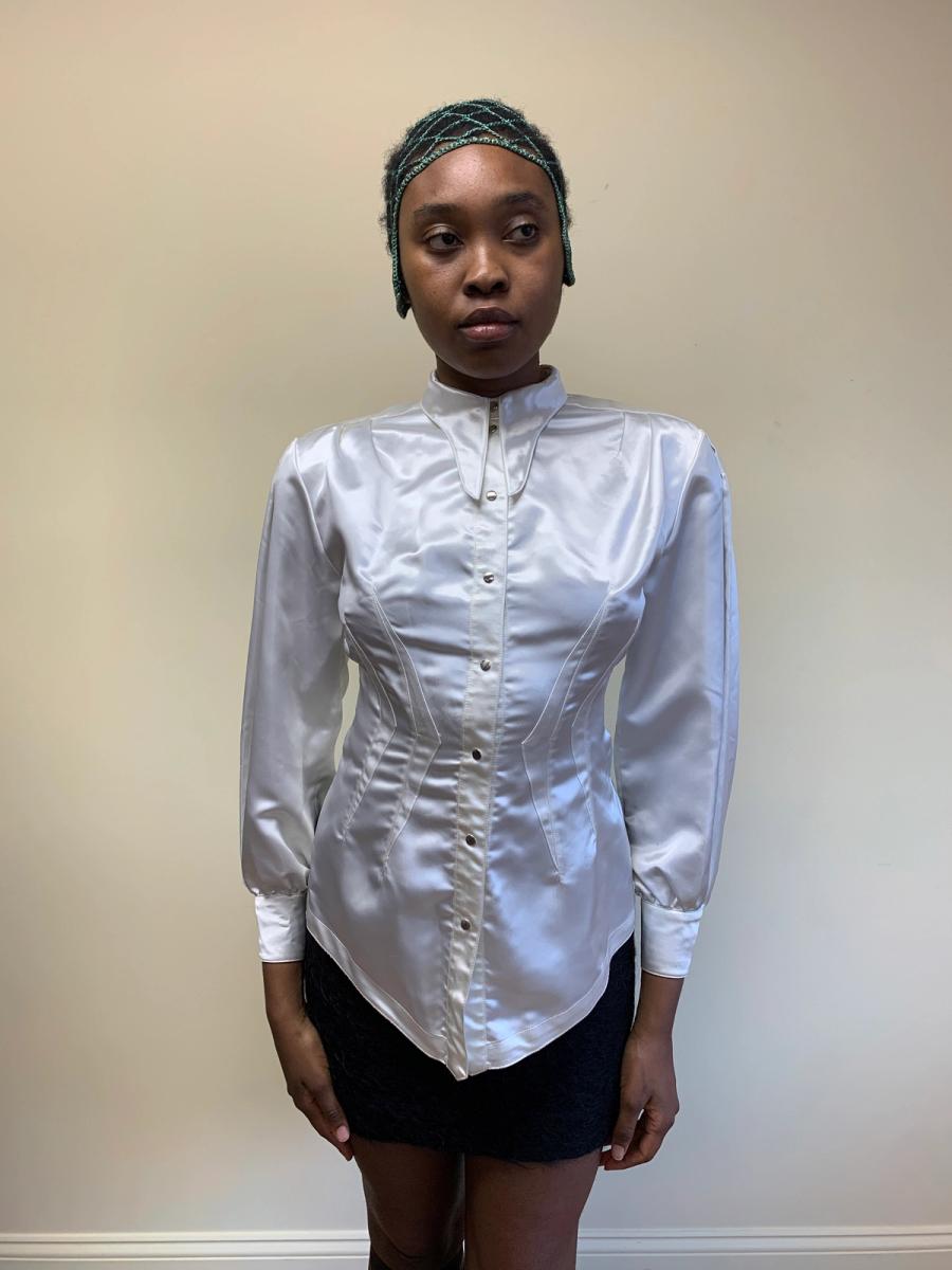 1980s Thierry Mugler Satin Blouse product image
