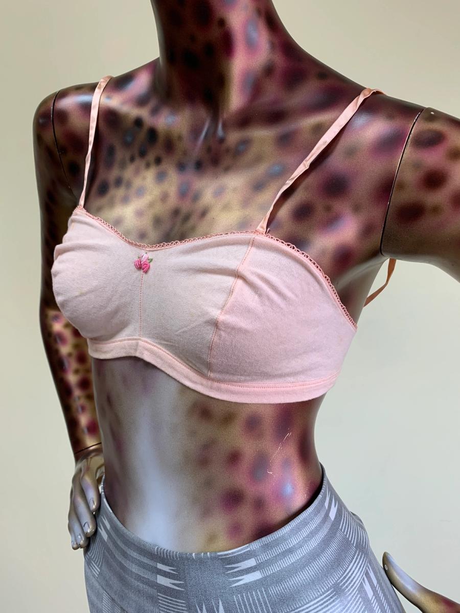 1930s Pink Cotton Bra product image