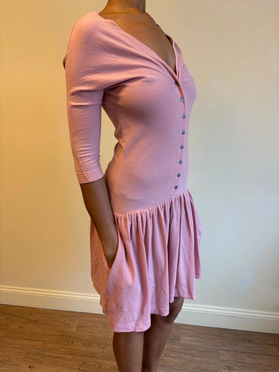 80s Chantal Thomass Blush Off the Shoulder Dress product image
