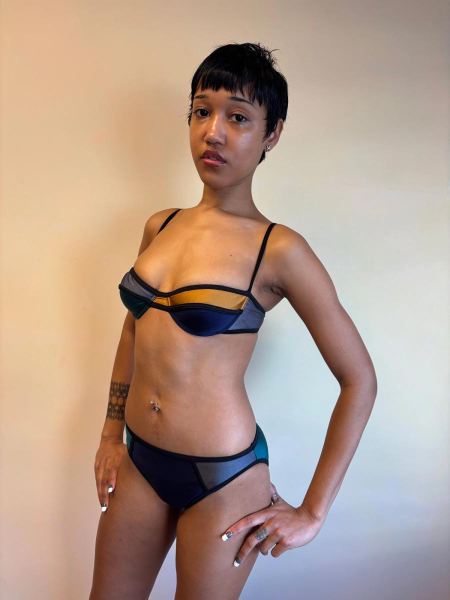 Vintage Chantal Thomass Color Blocked Bikini product image