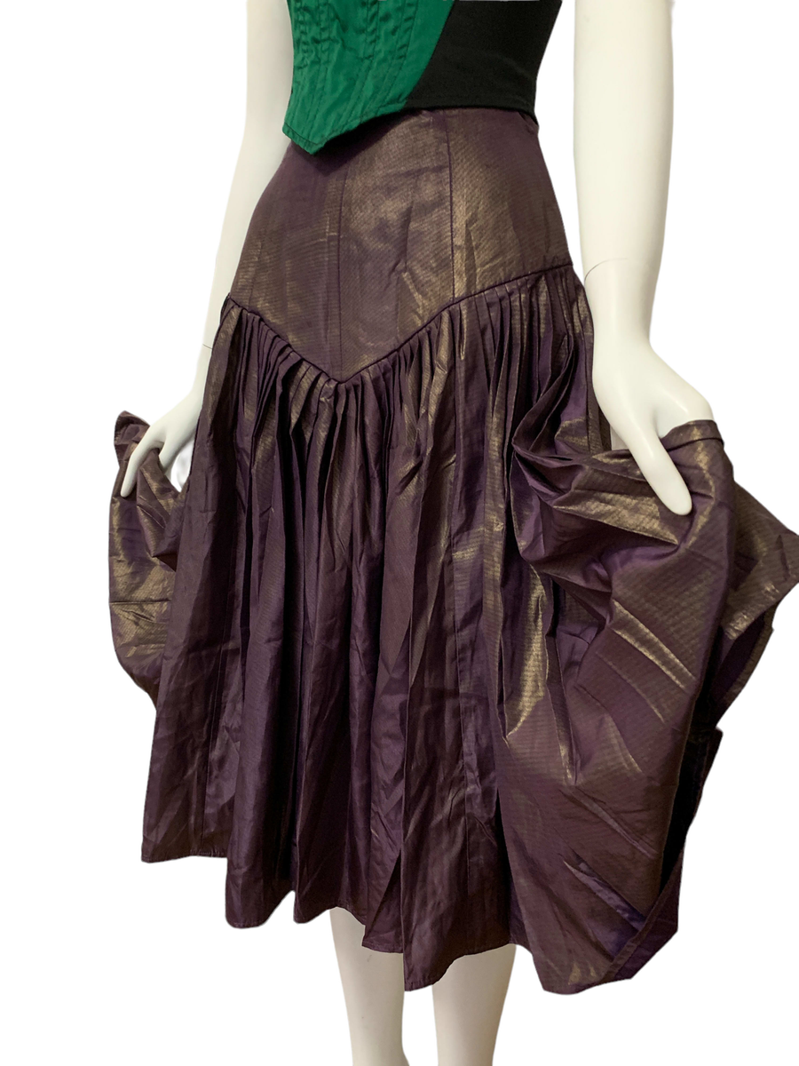 80s Norma Kamali Changeable Taffeta Skirt 