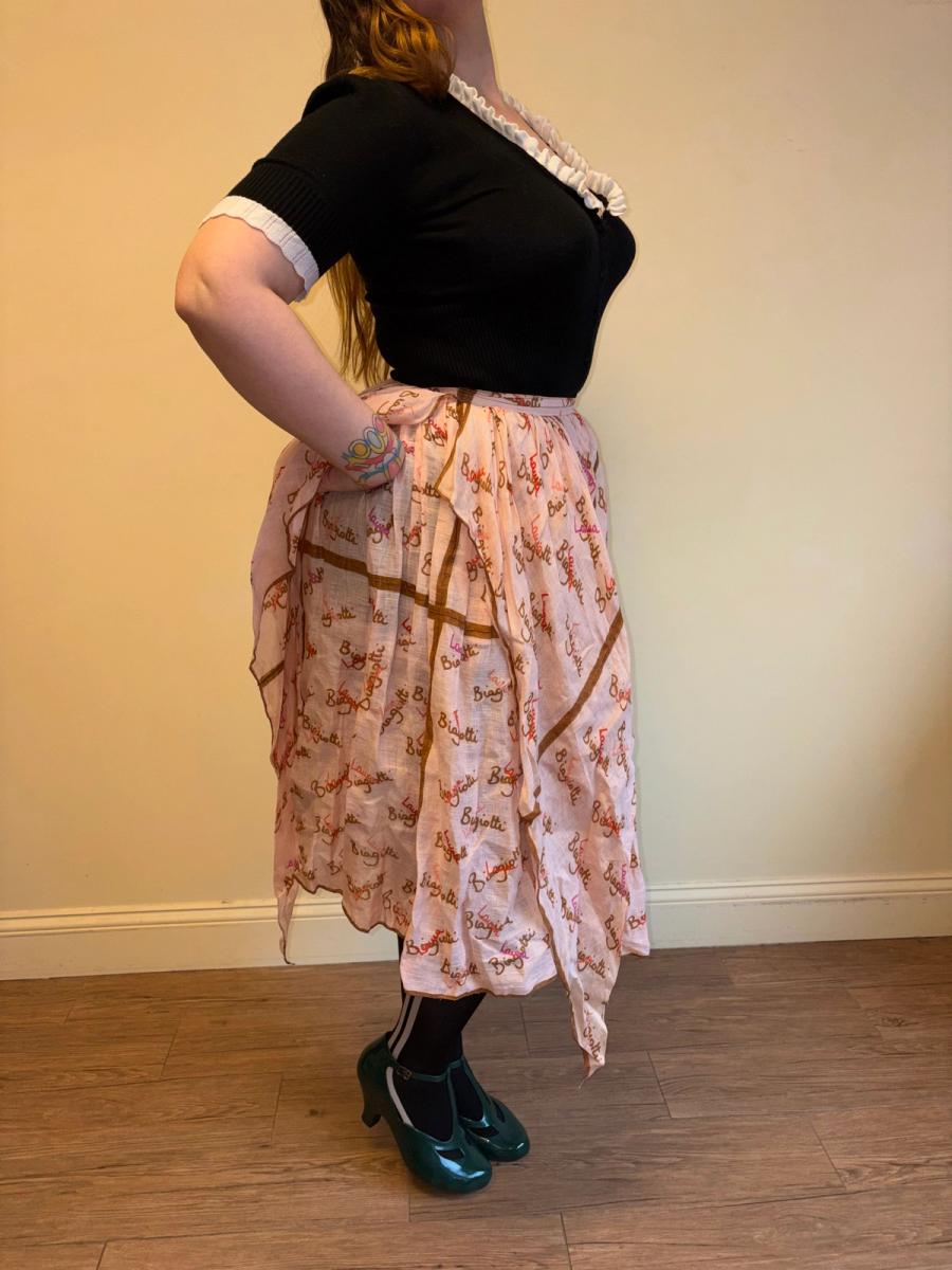 70s Laura Biagiotti Apron Signature Skirt product image