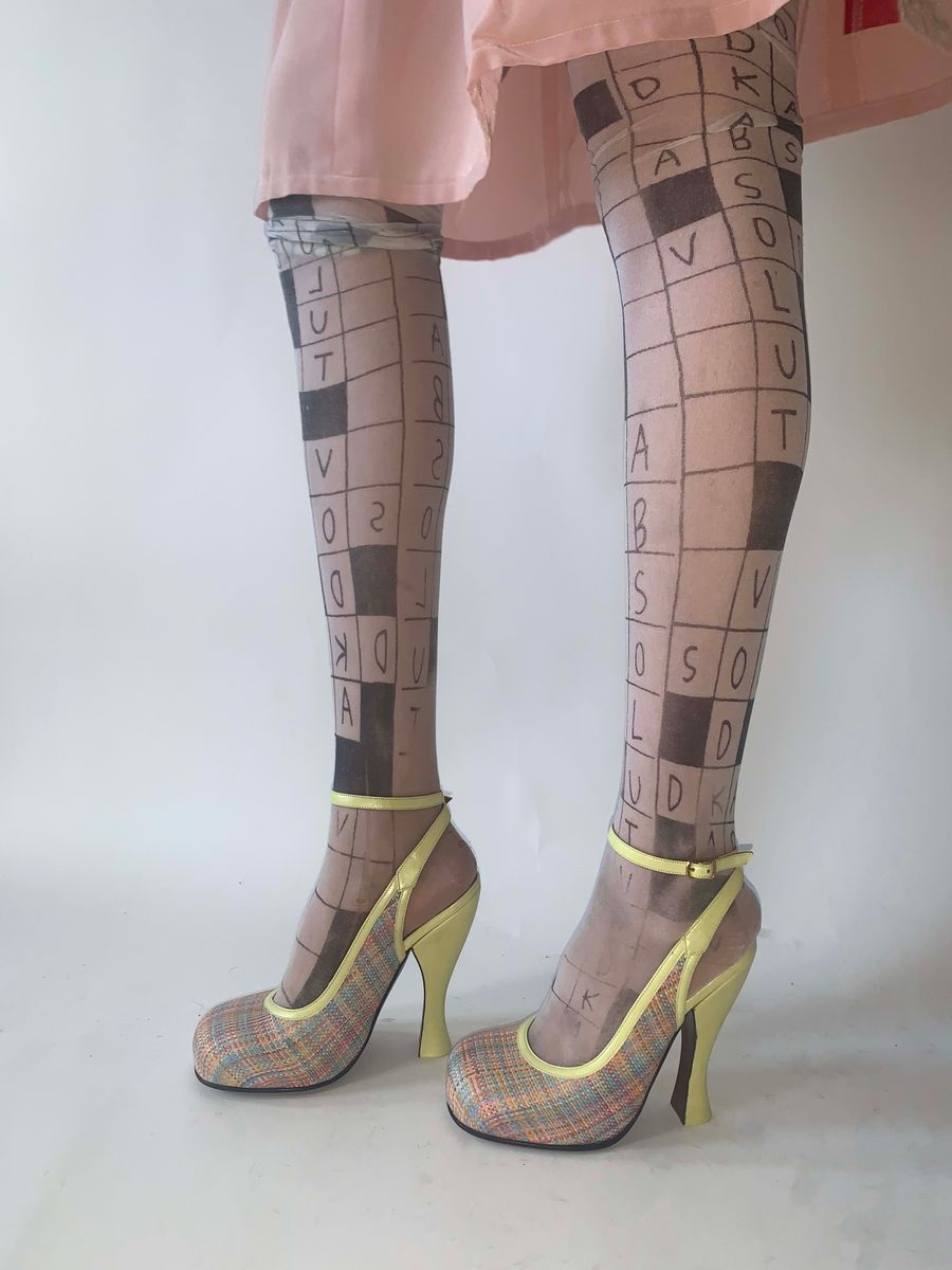 Vivienne Westwood Slingback Plaid Raffia Pumps product image