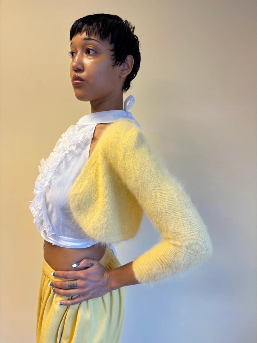 Early Chantal Thomass Yellow Mohair Shrug  product image