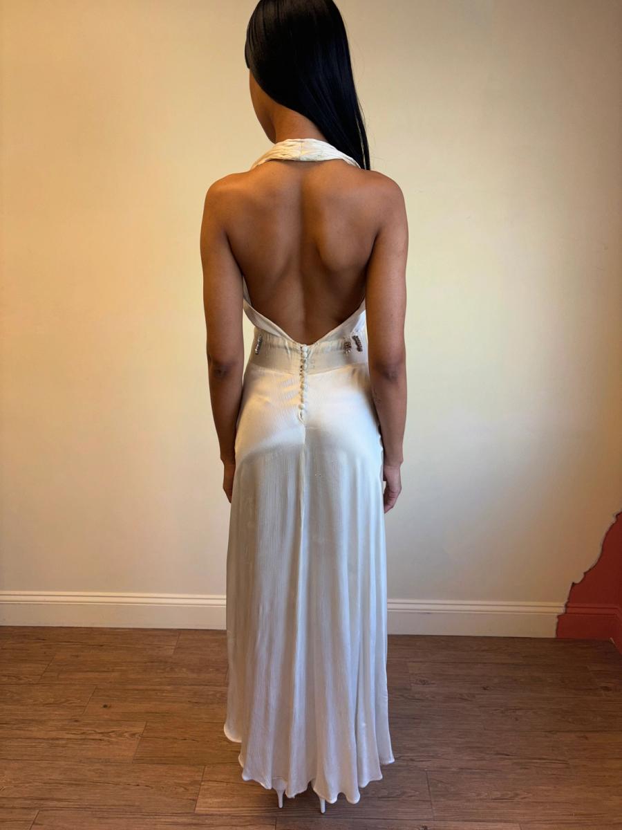 1930s Liquid Satin Jean Harlow Gown  product image