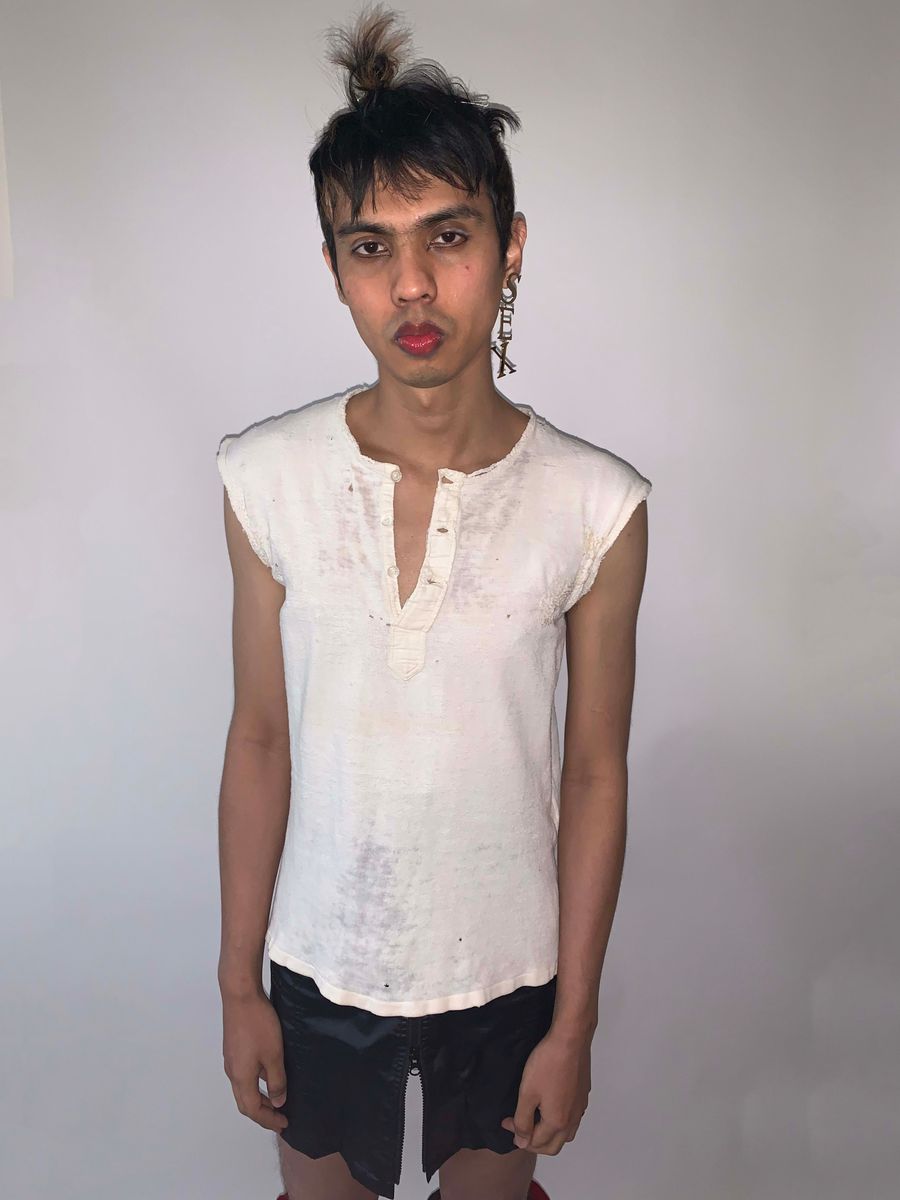 Antique Undershirt with Intricate Wool Darns  product image