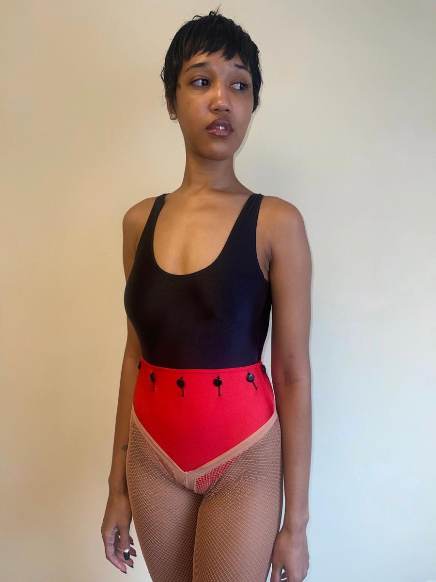 80s Chantal Thomass Button Swimsuit  product image