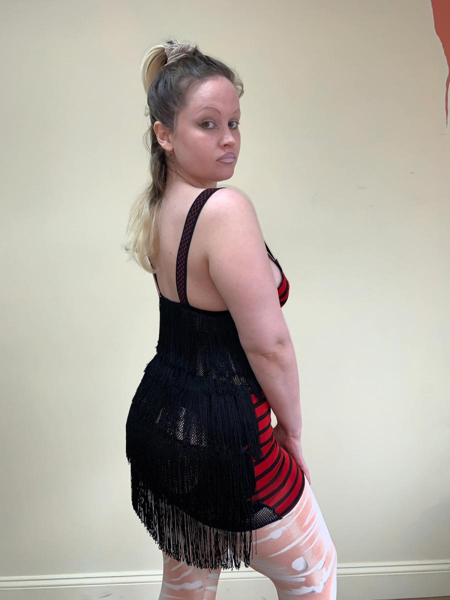 1989 Gaultier Flag Girl Mini-Dress With Fringe  product image