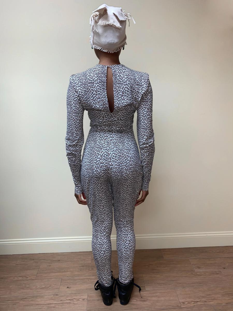 80s Norma Kamali Cheetah Print Bodysuit product image