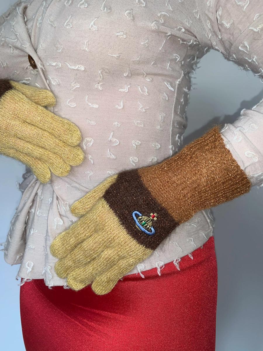 90s Vivienne Westwood Knit Orb Gloves product image