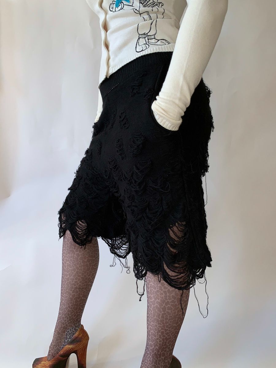 Mikio Sakabe Shredded Knit Shorts product image