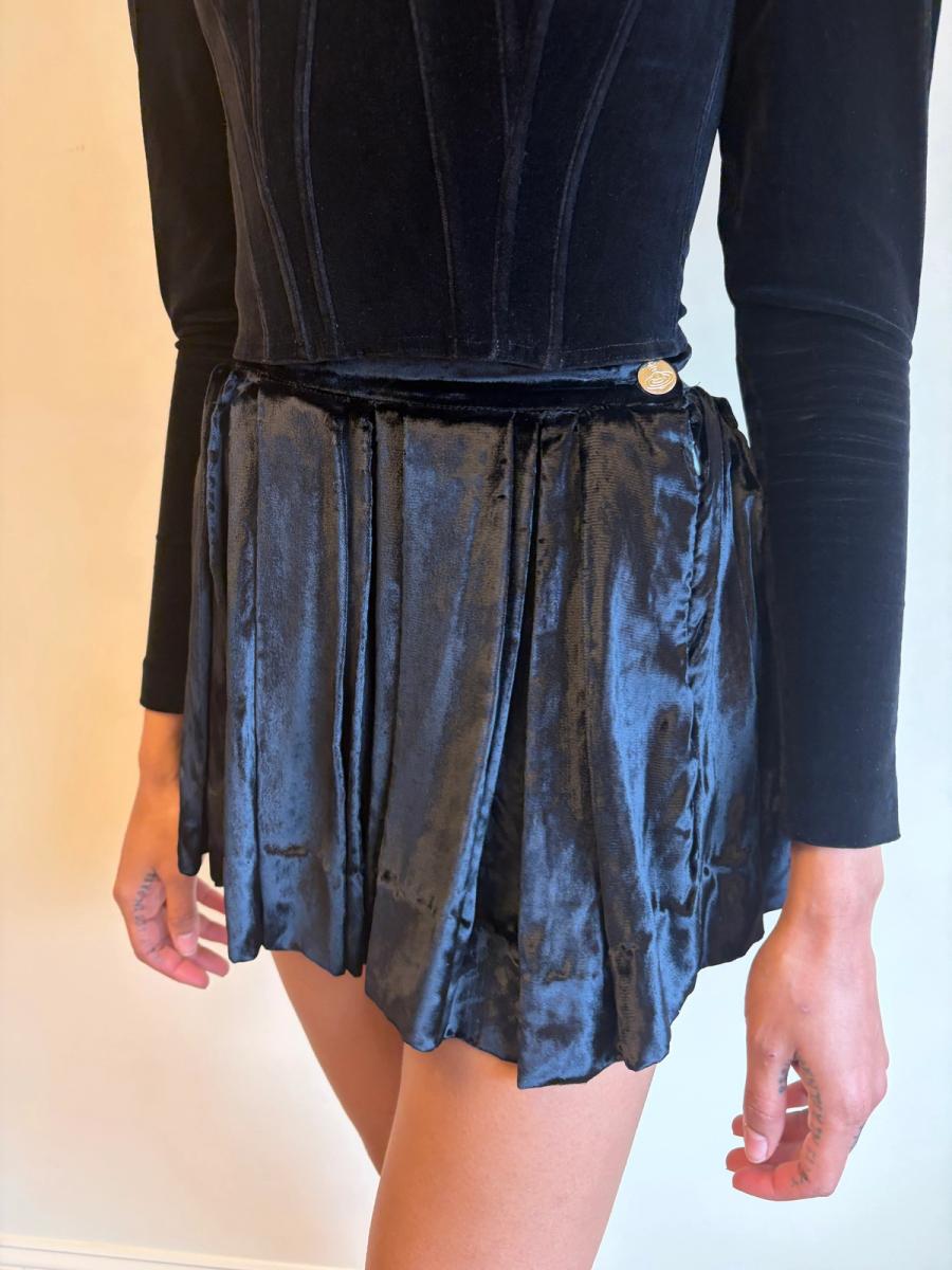 Vivienne Westwood Gold Label Panne Velvet Pleated Miniskirt  product image