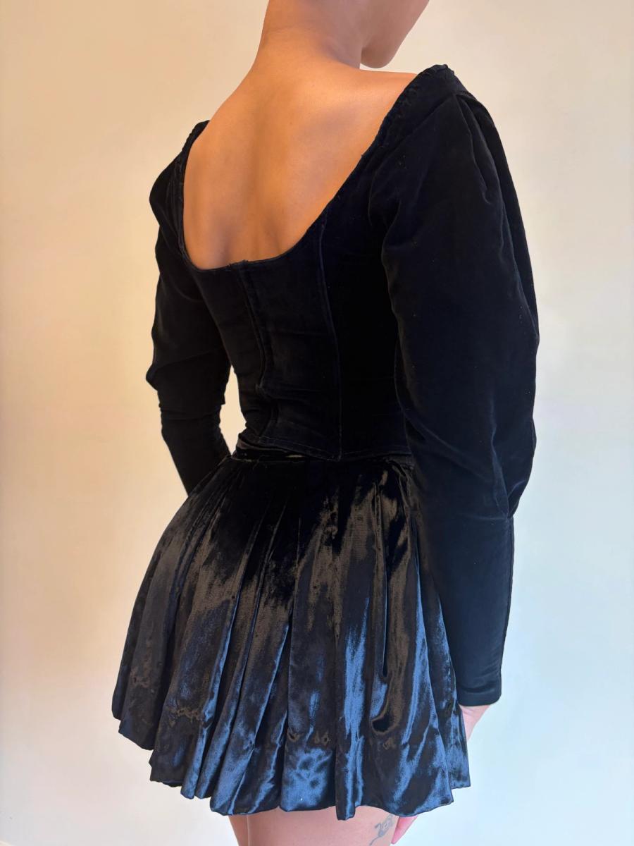 Vivienne Westwood Gold Label Panne Velvet Pleated Miniskirt  product image