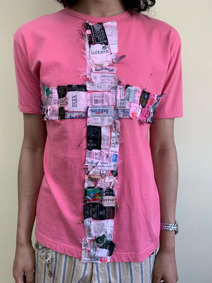 Fake London Clothing Label Cross T-shirt product image