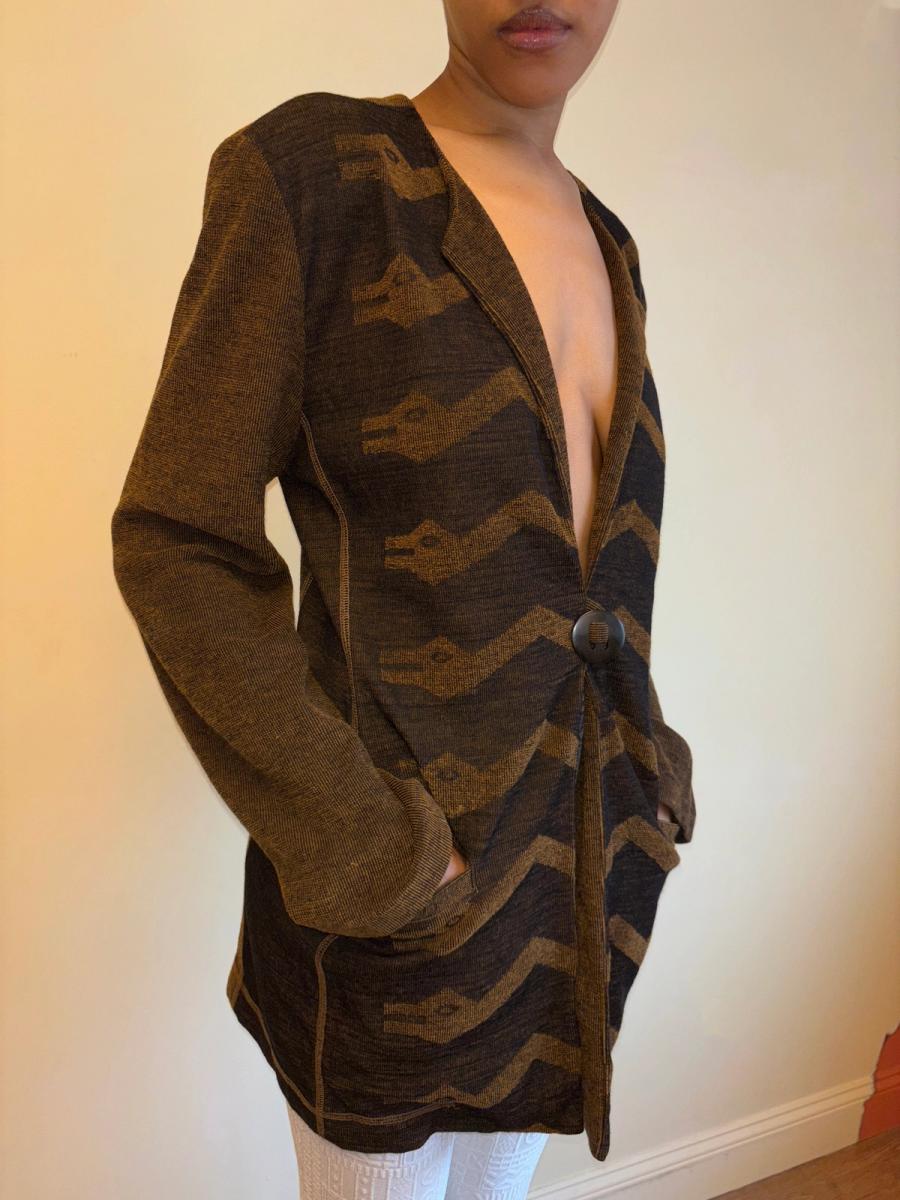 1980s Hiroko Koshino Snake Knit Jacket product image