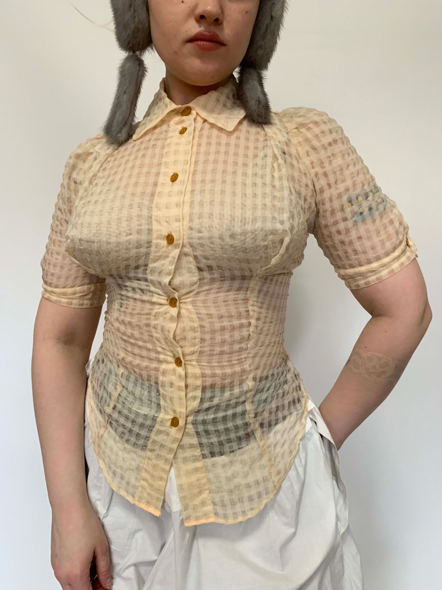 Vivienne Westwood Sheer Gingham Button Up product image