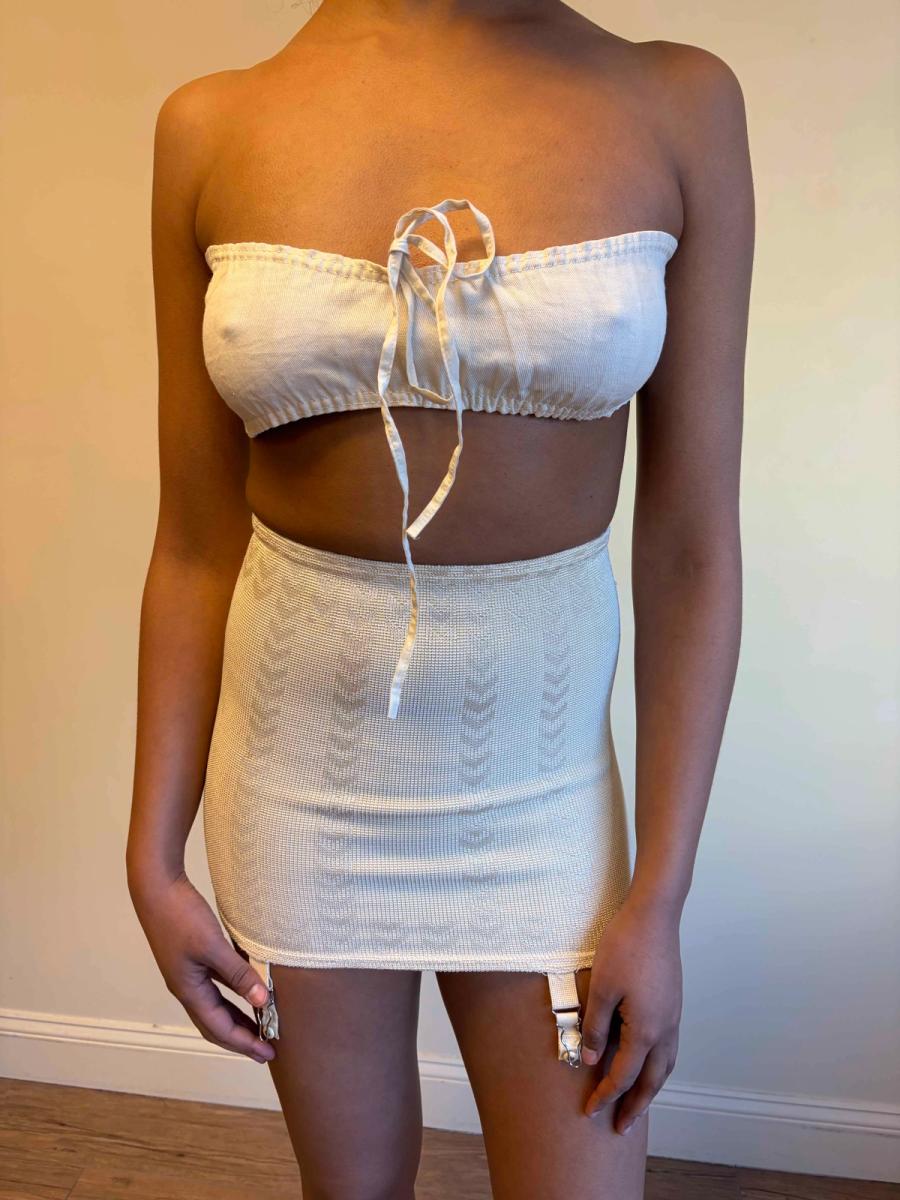 Antique 1930s Deco Knit Girdle  product image