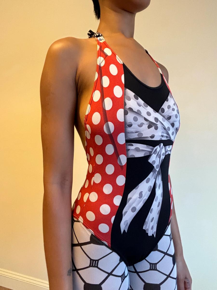80s Chantal Thomass Tromp L'oeil Bodysuit product image