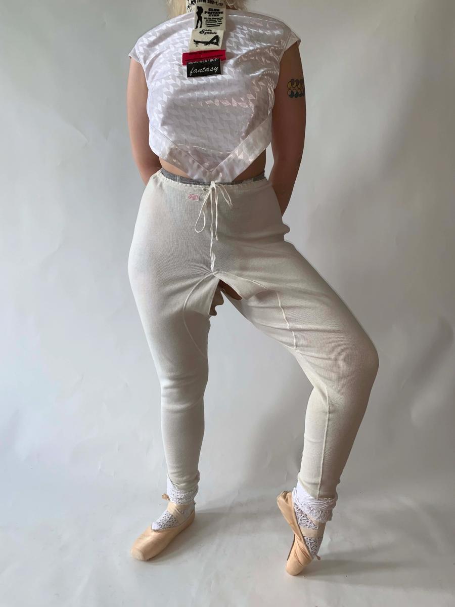Antique Split Crotch Thermal Knit Pants product image