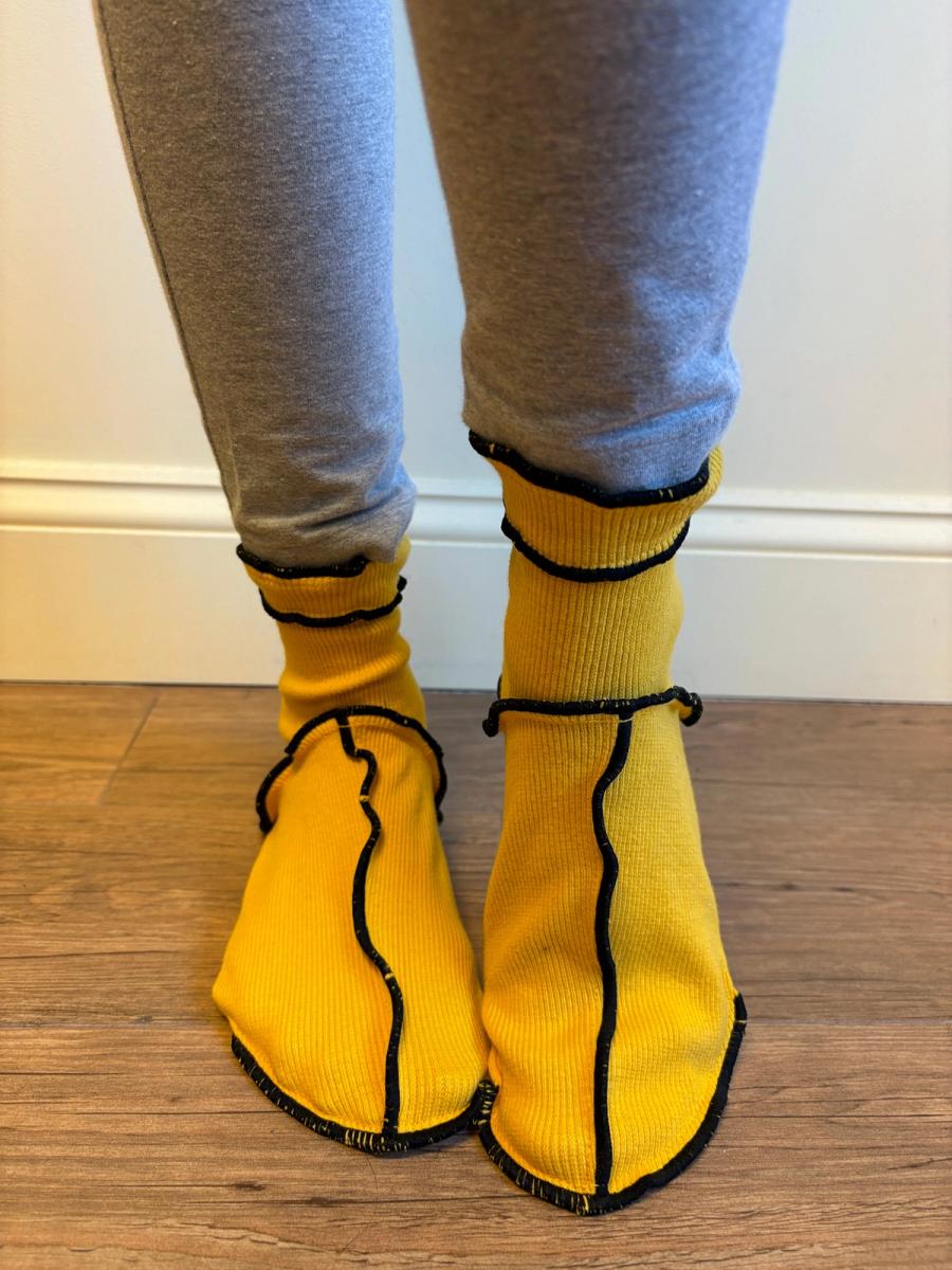 Christopher Nemeth Yellow Seamed Socks