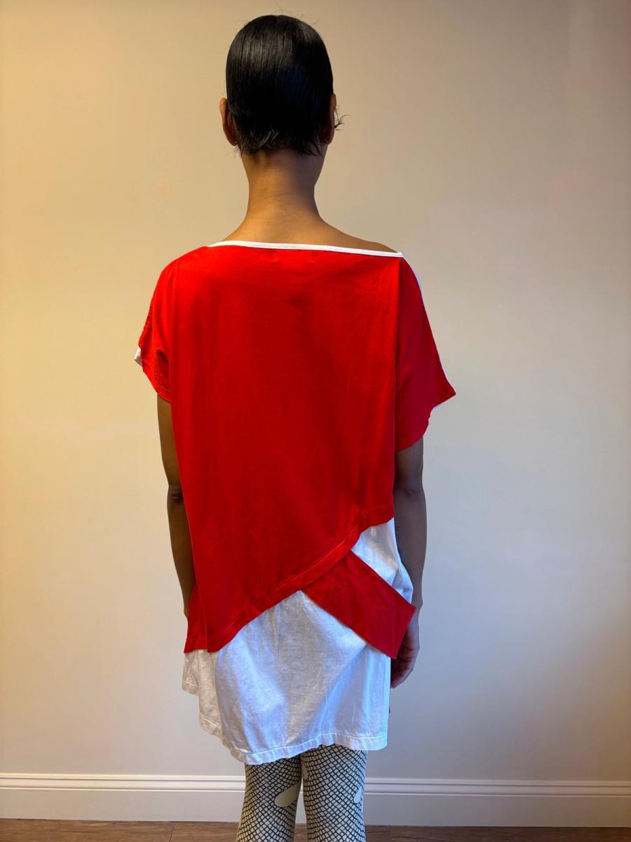 80s Kansai Yamamoto Flocked Woman Face Tunic product image
