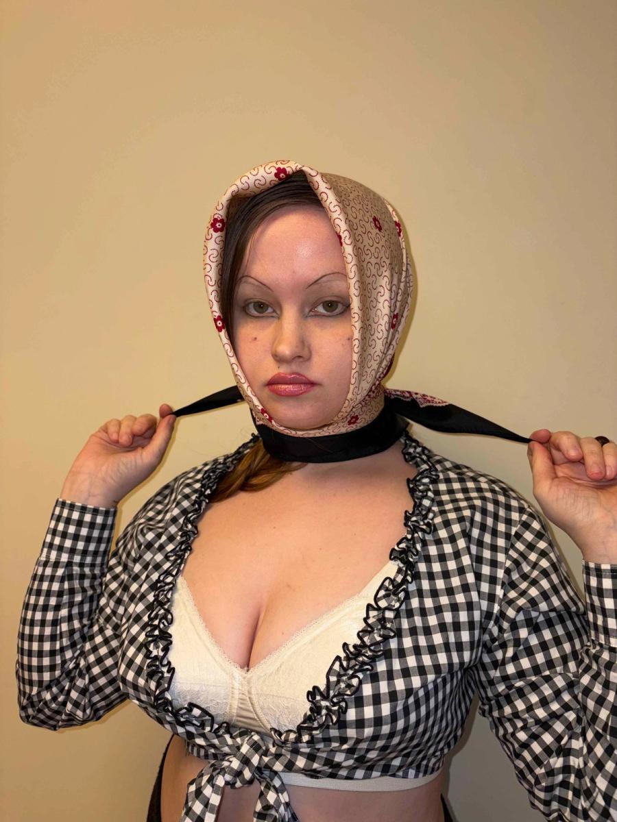 Chantal Thomass Silk Shawl With Tromp L'oeil Lace Print product image