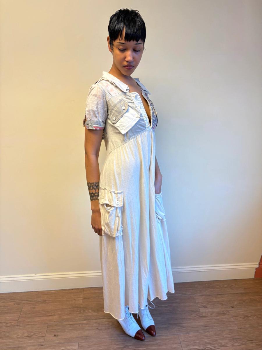 Nozomi Ishiguro Newsprint Dress with Hip Pockets product image